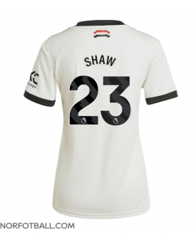 Billige Fotballdrakt Manchester United Luke Shaw #23 Replika Tredjedrakt Dame 2024-25 Kortermet